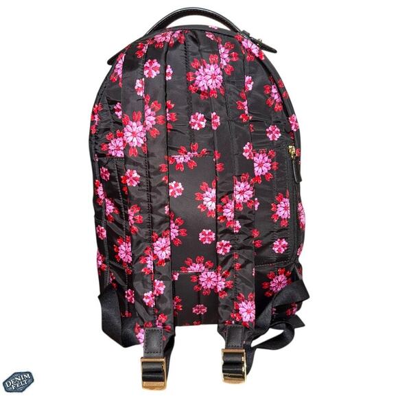 MICHAEL KORS Black Ultra Pink Ruby Jewel Floral Large KELSEY NYLON
BACKPACK - Picture 5 of 16